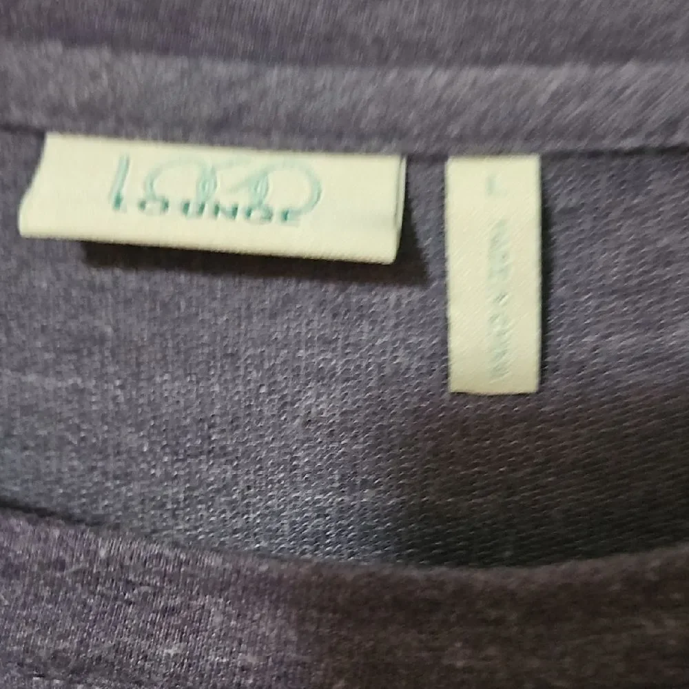 LOGO by Lori Goldstein Dark Gray Blouse